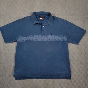 Tommy Hilfiger Mens XXL Polo Short Sleeve Shirt Blue
